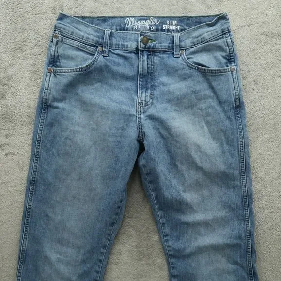 Wrangler Retro Jeans Mens Fits 30x32 (No Tag) Blue Slim Straight Stretch Denim - Picture 12 of 16
